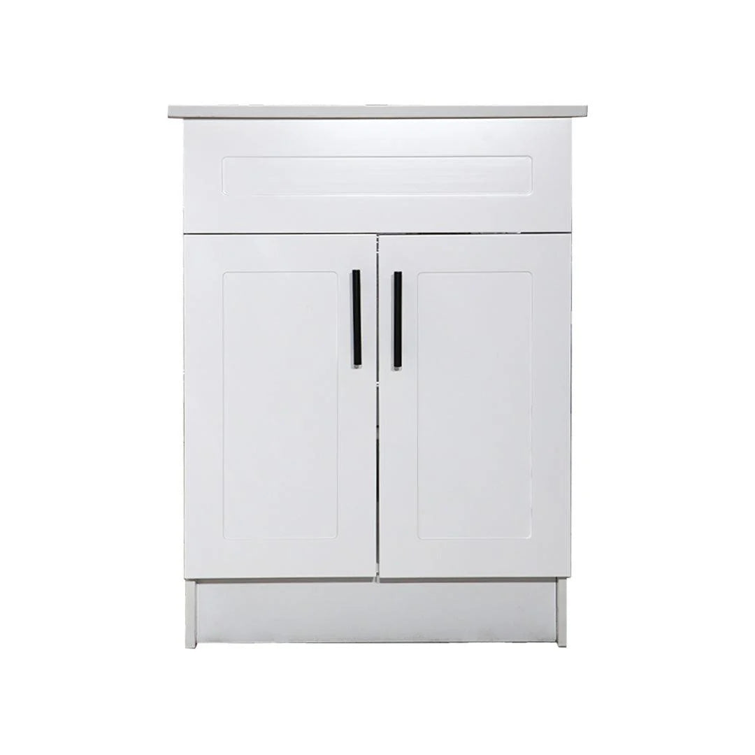 24" White MDF Vanity Base Without Drawer