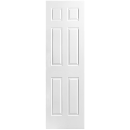 Primed 6 Panel Hollow Core Textured Interior Door Slab