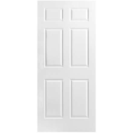 Primed 6 Panel Hollow Core Textured Interior Door Slab