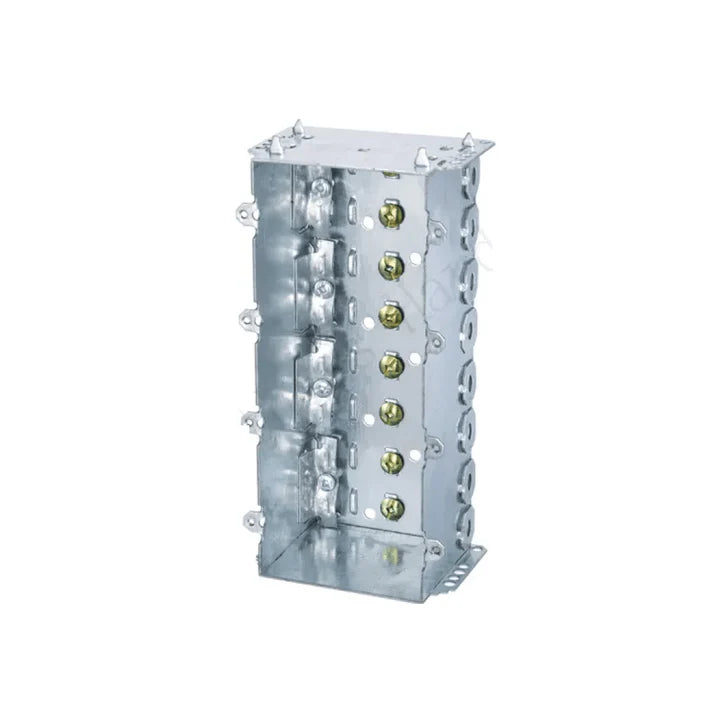 Iberville 3 x 7-3/8 x 2-1/2 D. Four Gang 50 cu.inch Rectangle Steel Device Box