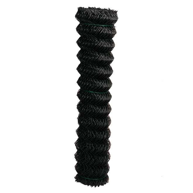 60-in x 50-ft Black Steel Chainlink Fence Panel 2-In Mesh - 11-Gauge