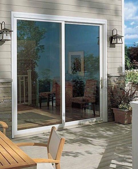 6 ft. (58 3/4-inch x 79 1/2-inch) White Double Sliding Vinyl Patio Door 5 3/4-inch Frame Flush Fit (no BM) Screen Door Included - ENERGY STAR® (Low-E 180)