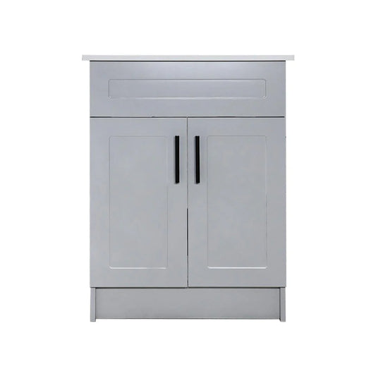 24" Grey MDF Vanity Base Without Drawer