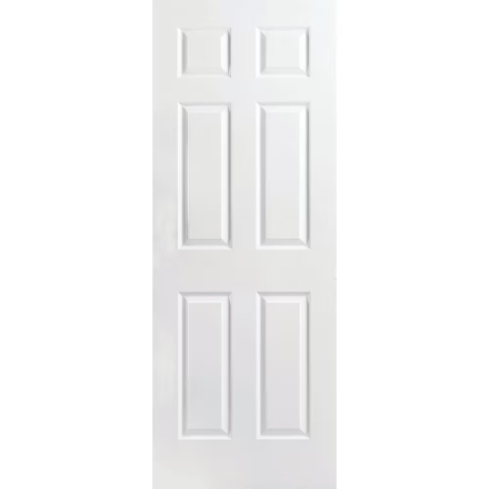 Primed 6 Panel Solid Core Textured Interior Door Slab
