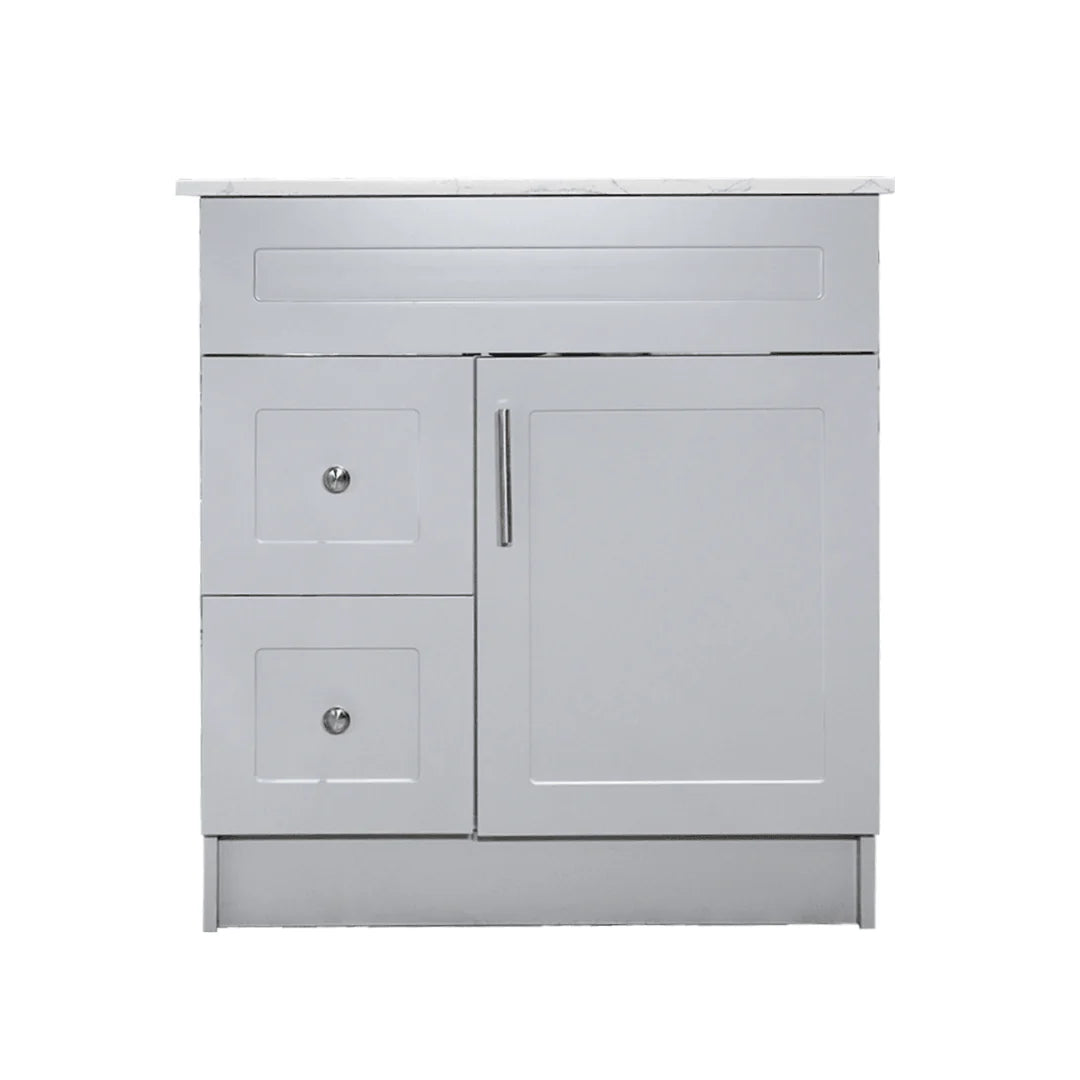 30" Grey MDF Vanity Base With 2 Drawer