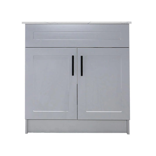 30" Grey MDF Vanity Base Without Drawer