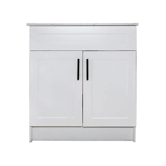 30" White MDF Vanity Base Without Drawer