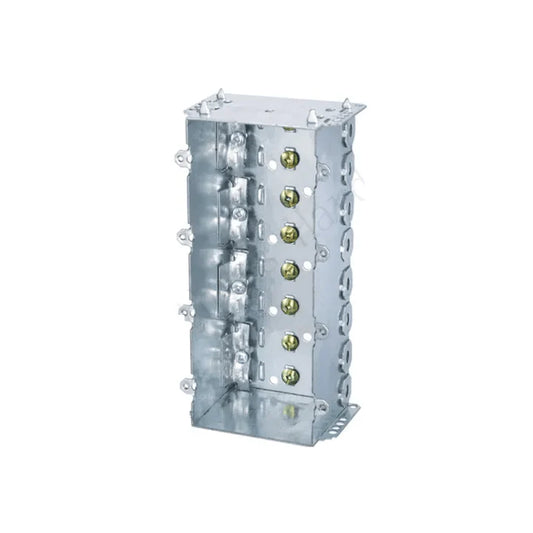 Iberville 3 x 7-3/8 x 2-1/2 D. Four Gang 50 cu.inch Rectangle Steel Device Box