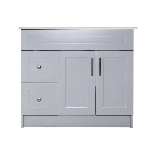 42" Grey MDF Vanity Base With 2 Drawer
