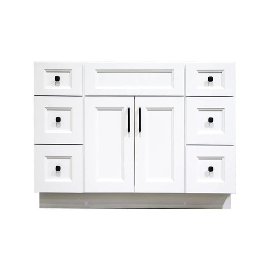 48" Hardwood Vanity Base With 4 / 6 Drawer