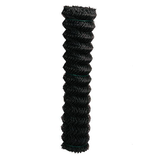 60-in x 50-ft Black Chainlink Steel Fence Panel 1.5-in Mesh - 11-Gauge