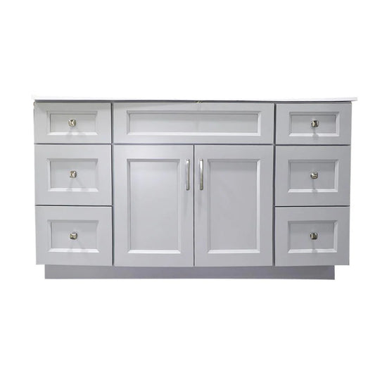 60" Hardwood Vanity Base With 6 Drawers