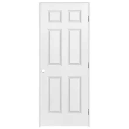 6-Panel Hollow Core Single Prehung Interior Door (Various Sizes Right Swing)