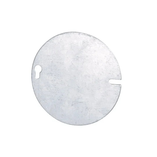 4" Octagon Electrical Device Box Blank White Metal Cover