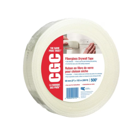 CGC Sheetrock Fiberglass Drywall Tape, 2 in. x 500 Ft. Roll