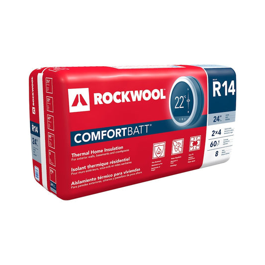 Rockwool Comfortbatt R14 24 inch O.C. For 2x4 Wood Studs