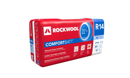 Rockwool Comfortbatt R14 16 inch for 2x4 Wood Studs