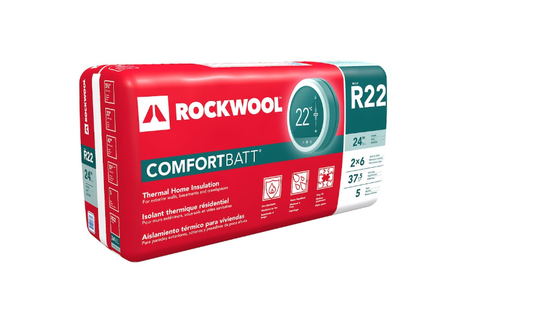 Rockwool Comfortbatt R22 24 inch O.C. For 2x6 Wood Studs