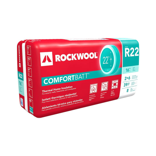 Rockwool Comfortbatt R22 16 inch O.C. For 2x6 Wood Studs